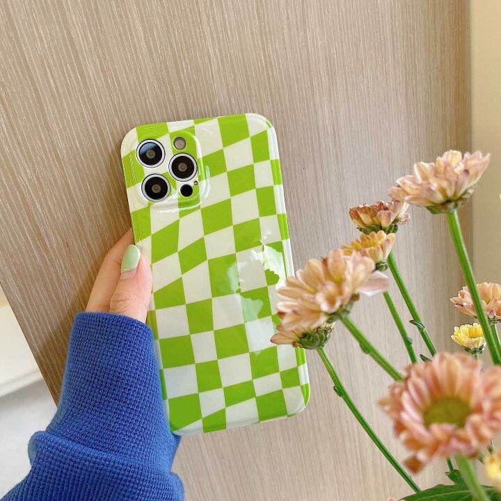 สินค้าใหม่ในสต็อก-3สีตาราง-l-attice-โทรศัพท์-case-soft-สำหรับ-iphone-12-11-14-13-pro-max-8-7พลัส-xr-x-xs-12proo-8บวกซิลิโคนปก-f-undas-c-oque