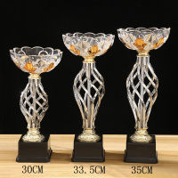 【NEW】【Penghantaran Privasi Tinggi】 European and American New Crystal Glass Metal Trophy Ho Decoration Decoration Football Games Commemorative Gift