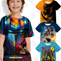 YAYA * เสื้อยืดลายทรานสฟอร์มเมอร์สำหรับเด็ก,เสื้อ3D แฟชั่นฤดูร้อนใหม่คอกลมระบายอากาศแขนสั้นของขวัญวันเกิด