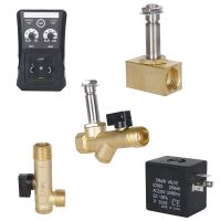 Automatic Drain Solenoid Valve Electric Timing Water Valve Accessories Timer Coil Valve Body Brass Connector