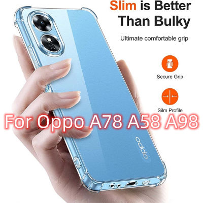 ส่งจากไทย เคสมือถือ เคสโทรศัพท์ เคสซิลิโคน CASE TPU Oppo A58 4G 5G A78 4G 5G A17 A98 5G เคสใส แบบนิ่ม เคสกันกระแทก ป้องกันกล้อง Shockproof