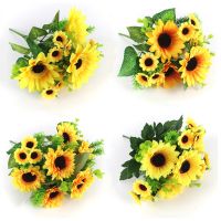 hot【cw】 Artificial Silk bouquet Garden wedding Table simulation Flowers accessorie plant