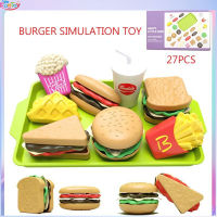 27 Pack Kids Burger Pretend Cooking Playset มินิครัวอาหารปลอมของเล่น