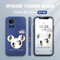 เคส Mop Mall สำหรับ OPPO Reno10 Pro 5G เคสมิกกี้เมาส์ลายการ์ตูนเคสโทรศัพท์ปลอกซิลิโคนน้ำรูปแบบขอบสี่เหลี่ยมเคสป้องกันกล้องคลุมทั้งหมด