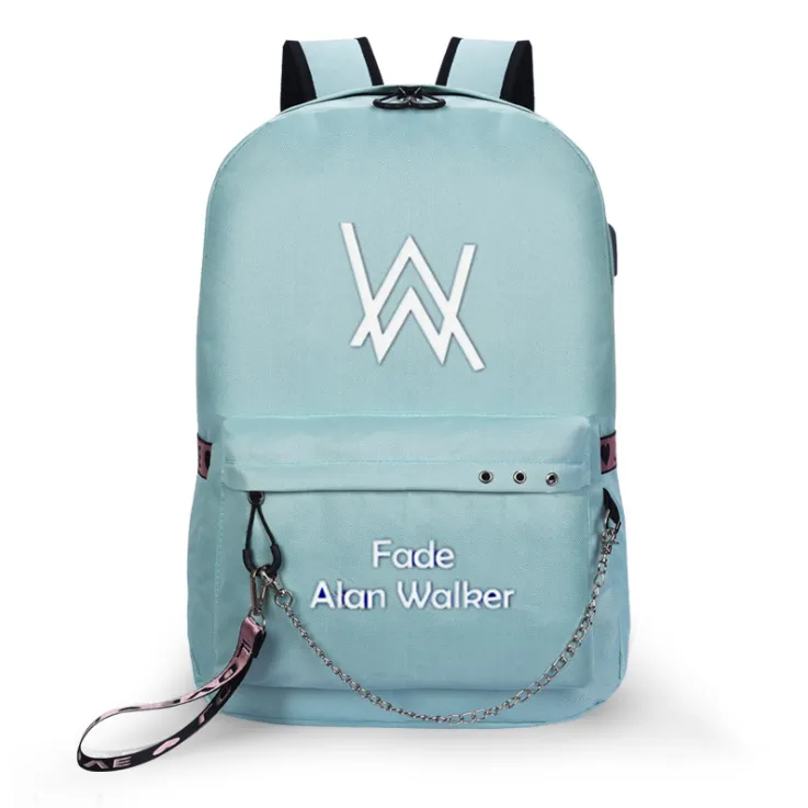 Luminous Alan Walker School Bag Faded The Same Usb Chain Backpack Alan Walker Electronic Music Lazada Ph
