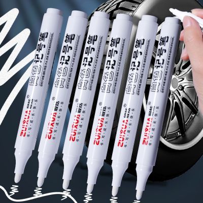 3/5 Pcs Tire White Marker Pens For Metal 2.0mm Oily Waterproof White Gel Pen Markers Stationery Wrting School Supplies
