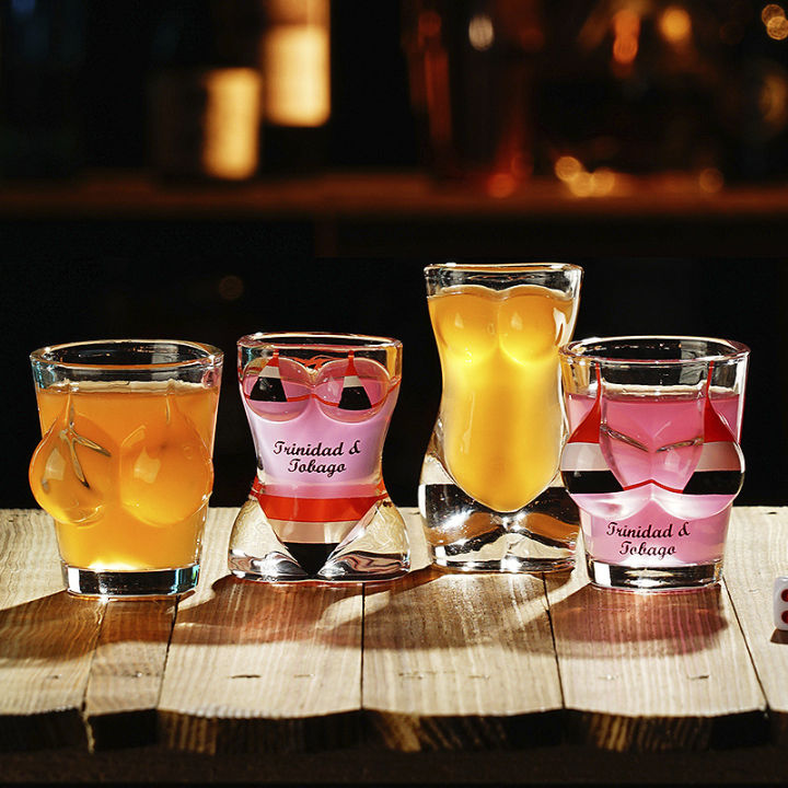 Unique Beer Cup Funny Wine Glass Whisky Vodka Shot Glasses Creative Bar  Cocktail Glass Body Shape