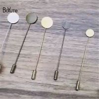 BoYuTe (50 Pieces/Lot) Metal Brass Lapel Pin with 10MM 15MM Flat Base Diy Long Lapel Pin Brooch Jewelry Accessories