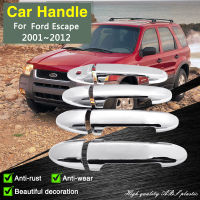 for Ford Escape MK1 MK2 2001~2012 Mercury Mariner Chrome art Door Handle Cover Car Decorate Styling Accessories Stickers Trim