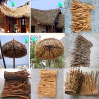 【cw】50x100cm Artifical Plastic Thatch Synthetic Simulation Thatched Plant for Outdoor Roof Pavilion Home Garden Material ！
