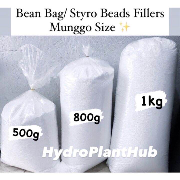 White Styro Beads for Bean Bags/ Bean Bag Fillers Munggo Size 500g 800g