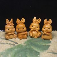 XIAHENO รูปปั้นตุ๊กตาขนาดมินิกระต่ายตกแต่งห้องไม้ทึบของสะสมรูปกระต่ายขนาดเล็กตุ๊กตาสัตว์รูปปั้นกระต่าย