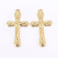 1pc  Easter Theme 304 Stainless Steel Pendants Crucifix Cross Golden 33x19x3mm Hole: 1.8mm