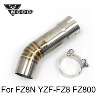 For Yamaha FZ8 FZ8N FZ8S Bike YZF-FZ8 FZ800 Fazer Motorcycle Exhaust Escape Moto System Slip-On Middle Link Pipe Racing Modified