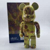 ดอกทานตะวันรุนแรงหมีแวนโก๊ะ Bearbrick ฟอร์จูนแมวตุ๊กตาปิดเปิดและเข้าร่วมเทศกาลเสียง400%