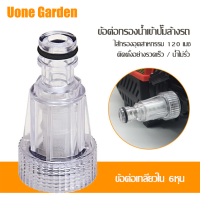 Uone Garden จัดส่งเร็ว?ตัวกรองน้ำต่อทางเข้า เครื่องปั๊มอัดฉีด วัสดุPCขนาด3/4(6หุน)ข้อต่อกรองน้ำถอดล้างได้ข้อต่อสวมเร็ว