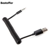 3.5mm Male Plug Jack To USB 2.0 A Male Car AUX Audio Adapter Converter Cable 3ft