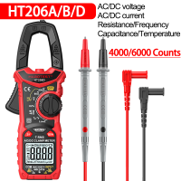 Digital Clamp Meter 600V AC DC Current NCV Multimeter Pinza Amperimetrica True RMS Capacitance Ohm Hz อุณหภูมิแรงดันไฟฟ้า Tester