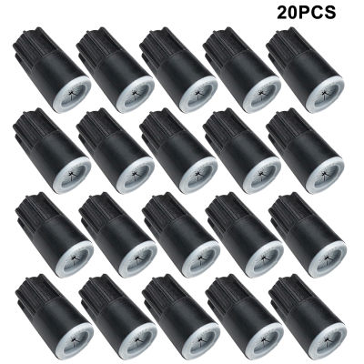 20pcs Weather Resistant PP For Landscape Lights Spring Insert Connectors Screw Terminals Electrical Low Voltage Quick Connection Exterior Pathway Black Outdoor Waterproof Wire Nuts