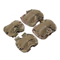 X Shaped Tactical Paintball Knee Pads &amp; Elbow Pads Set EVA Knee Elbow Protective Pads