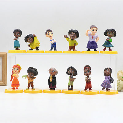 12pcs Cartoon Encanto Figures Toy Unique Design Simulation Miniature Models for Kids Boys Girls Birthday Gifts