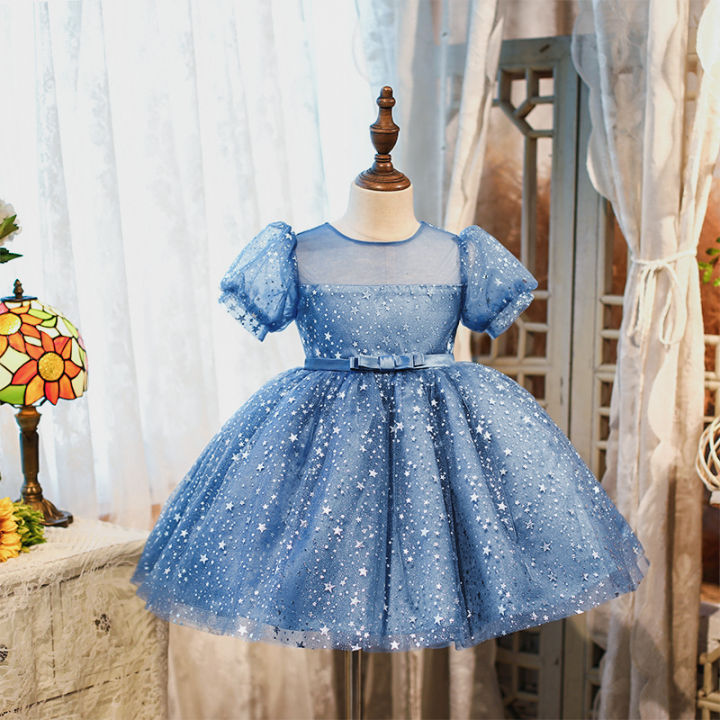 1-5-year-old-baby-girl-dress-lace-star-bow-tutu-skirt-short-sleeve-blue-dress-star-princess-dress-host-childrens-costumes-one-year-old-baby-girl-birthday-party-wedding-bridesmaid-dress