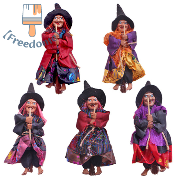 freedome-แขวนสยองขวัญแม่มด-figurine-ฮาโลวีน-diy-ตกแต่งเครื่องประดับจี้