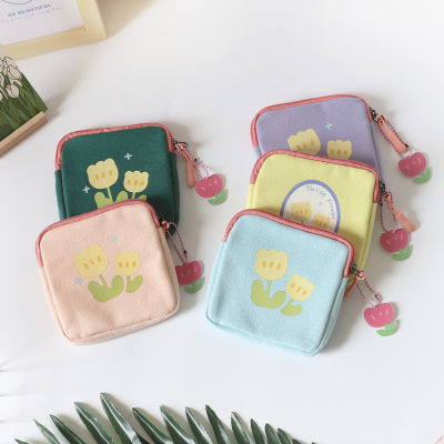 Small Purses For Storing Lipstick Stylish Coin Wallets For Fashionable Women Japanese Style Lipstick Storage Bag Summer Flower Coin Wallet For Girls Cute Coin Purse For Women