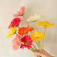 Gerbera Daisy Artificial Bouquet Gerbera Daisy Wreath Fake Flowers For Decoration INS Style Home Decoration Artificial Gerbera Daisy Flowers