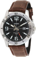 Casio MTP-VD01L-1BV Mens Enticer Stainless Steel Black Dial Casual Analog Sporty Watch