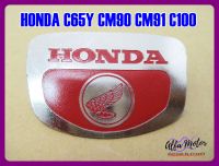 HONDA C65Y CM90 CM91 C100 WIND SHIELD ALUMINIUM PLATE "RED" LOGO #โลโก้บังลม อลูมิเนียม โลโก้สีแดง