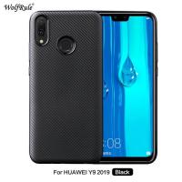 BKKONLINE Huawei Y7 Pro 2019, HUAWEI Y9 2019, Huawei Y9 Prime, Huawei Y9s, Huawei Y6s, Huawei Y5 2019 ซิลิโคนคาร์บอนไฟเบอร์ไฟเบอร์โทรศัพท์กรณีสำหรับ Case 360 Protection ยางซิลิโคนอ่อนซิลิโคนบางไฟเบอร์ฝาครอบกรณีโทรศัพท์ HUAWEI Case Back Cover "inch"