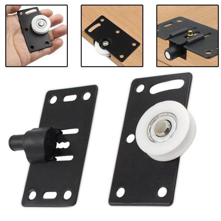 Set Black Sliding Door Wheel Roller Pulley Treadmill Cabinet Closet Lazada Ph