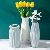 Nordic Anti-Ceramic Flower Plastic Vase Unbreakable Vases Home Decor European Imitation Rattan Pot Simplicity Basket Arrangement-lihaichao