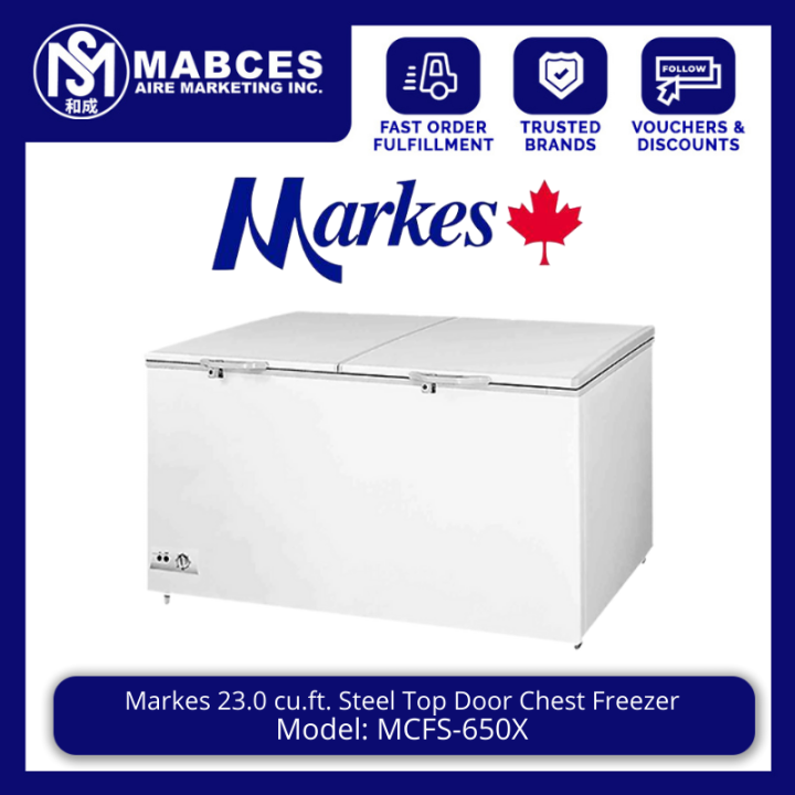 Markes 23.0 cu.ft. Steel Top Door Chest Freezer MCFS650X Lazada PH