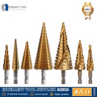 【2023】HSS Coated Step Drill Bit Cone Drilling Power Grinder Tools For Metal Wood Hole Screw Reaming Cutter