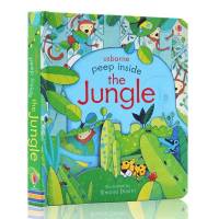 Usborne Peep Inside The Jungle หนังสือภาษาอังกฤษ&amp;gt;เด็ก มีหน้าต่างเปิด-ปิด