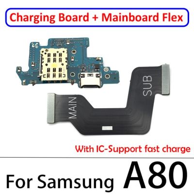 【✔In stock】 anlei3 Usb ชาร์จพอร์ต Mic Dock บอร์ดเชื่อมต่อสำหรับ Samsung A10 A20 A30 A40 A50 A60 A70 A80 A21s หลักสายเมนบอร์ดโค้ง
