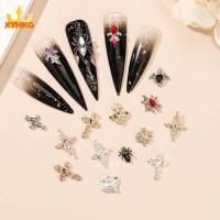 XYHKG 10Pcs/set เครื่องประดับเล็บ DIY ตกแต่งเล็บฮาโลวีน อุปกรณ์ทำเล็บ เสน่ห์ศิลปะเล็บ อุปกรณ์ทำเล็บฮาโลวีน หรูหราเบาๆ โลหะผสมอัลลอยด์ อุปกรณ์ทำเล็บ