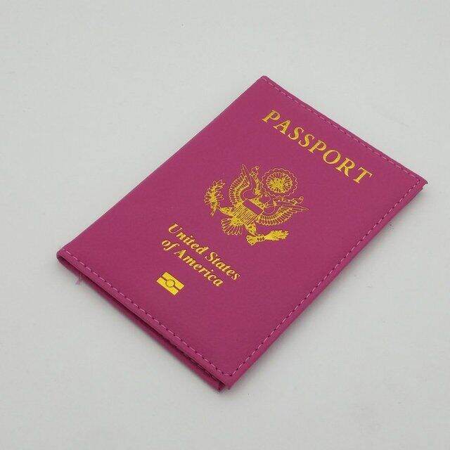 Personalised leather USA Passport Cover Customized Travel Passport