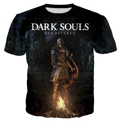ใหม่ Dark Souls เสื้อยืดเกม 3D พิมพ์ Streetwear ผู้ชายผู้หญิงสบายๆแฟชั่นแขนสั้น T เสื้อเด็ก Tees Tops เสื้อผ้า