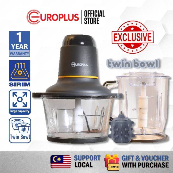 Europlus Dual Electric Multifunction Food Chopper Meat Grinder Food