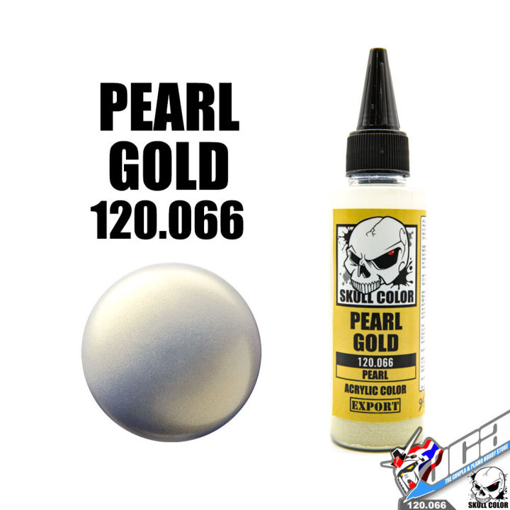 SKULL COLOR 120.066 PEARL GOLD ACRYLIC COLOR 60ML PEARL สีอะครีลิกสำหรับพลาสติก โมเดล VCA GUNDAM