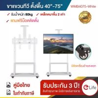 ต๊าส!!! ขาแขวนทีวีตั้งพื้น 40-75 นิ้ว รับน้ำหนัก 80kg สีขาว TV Stand ขาแขวนทีวีตั้งพื้น ล้อเลื่อน โชว์สินค้า (ได้เฉพาะ: WMB4075-White) Very Hot ขาแขวนทีวีปรับมุมได้ ขาแขวนทีวีเอนกประสงค์ ขาตั้งทีวี ขาแขวนทีวี ขาแขวนทีวีติดผนัง ขายึดทีวี