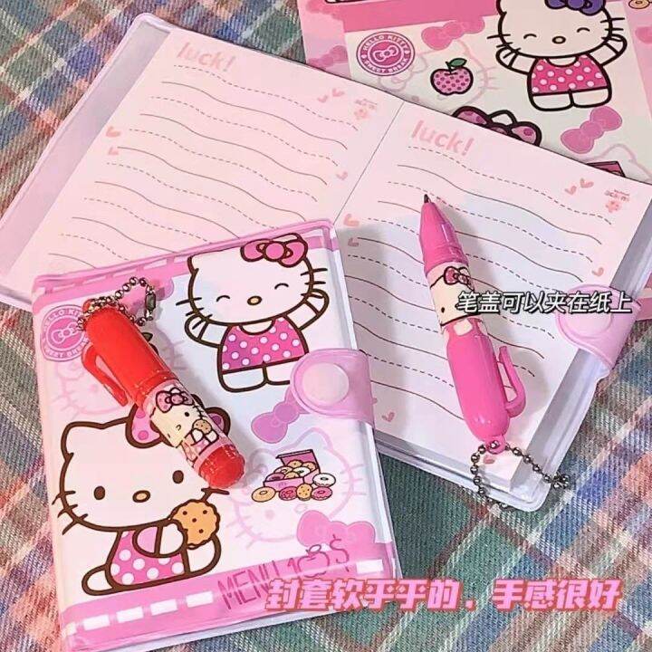 ใหม่-h-ello-k-itty-เครื่องเขียน-notepad-มินิน่ารักฟรีปากกาไดอารี่นักเรียนแบบพกพาโน๊ตบุ๊ควารสารหนังสือ-e-stuches-e-scolares-ของขวัญสำหรับสาวๆ