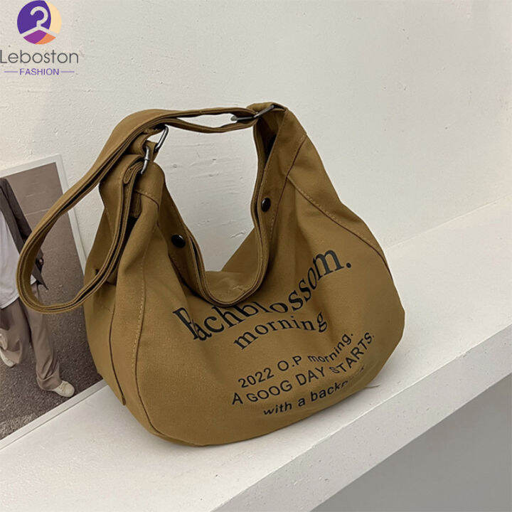 leboston-กระเป๋า-men-women-messenger-bag-fashion-printing-letter-canvas-tote-bag-crossbody-mini-handbag