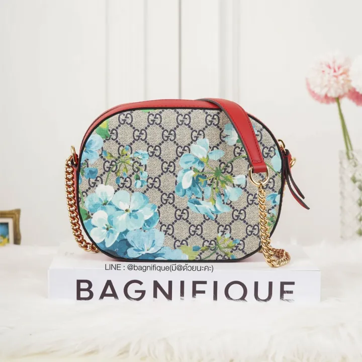 GUCCI CAMERA BAG FLOWER BLUE Lazada.co.th