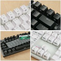 Desktop Computer Mechanical Keyboard Keycap Side Engraved Transparent Sticker Multimedia Hot key Shortcut Function Icon Basic Keyboards