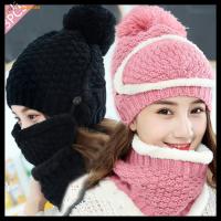 HUJAKON Cold Protection Neck Warmer s And Scarves Snow Ski Cap Hat Scarf Set Winter Warm Beanie