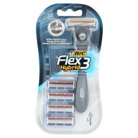 บิค เฟล็กซ์ 3 ไฮบริด มีดโกนหนวดแบบ 3 ใบมีด 1 ชุด/BIGFLEX 3 Hybrid 3-Blade Shaver 1 set